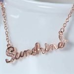 925 Sterling Silver Sunshine Letter Word Women Necklace Chain Jewelry - Image 2