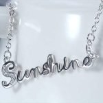 925 Sterling Silver Sunshine Letter Word Women Necklace Chain Jewelry - Image 3