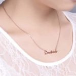 925 Sterling Silver Sunshine Letter Word Women Necklace Chain Jewelry - Image 5