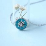 Women 925 Sterling Silver Enamels Pendant Clavicle Necklace Jewelry - Image 4