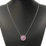 Women 925 Sterling Silver Enamels Pendant Clavicle Necklace Jewelry - Image 6