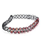 Choker Punk Stretch Tattoo Crystal Rhinestone Choker Necklace Elastic - Image 3