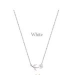 S925 Sterling Silver Rhinestone Artificial Pearl Leaves Short Clavicle Necklace - Image 5