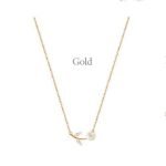 S925 Sterling Silver Rhinestone Artificial Pearl Leaves Short Clavicle Necklace - Image 6