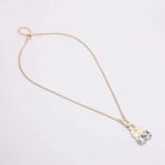 Trendy Balancing Style Pandent Alloy U-shaped Lock Rhinestone Necklace Gift for Women - Image 5