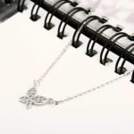 S925 Silver Micro Rhinestone All-match Butterfly Clavicle Necklace - Image 3