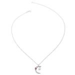 Vintage Necklace Rhinestone Crystal Alloy Star Moon Necklace - Image 2