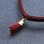 Leather Belt Short Collar Cord Tassel Collar Necklaces - Image 2