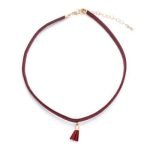 Leather Belt Short Collar Cord Tassel Collar Necklaces - Image 4