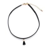 Leather Belt Short Collar Cord Tassel Collar Necklaces - Image 5