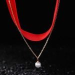 Trendy Multicolor Velvet Artificial Pearl Choker Women Necklaces - Image 6