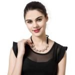 Pearl Rhinestone Flower Pendant Black Lace Long Necklace Elegant for Women Clothing Accessories - Image 4