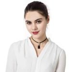 Punk Necklace Shiny Rhinestone Tassel Pendant Black Choker Fashion Women Jewelry Cool Gift - Image 3