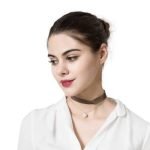 Women's Elegant Pearl Pendant Double Layer Lace Choker Simple Style Punk Necklace - Image 4