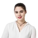 Punk Women Jewelry Tassel Pendant Shiny Rhinestone Black Choker Clavicle Necklace - Image 4