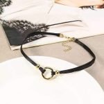 Punk Women's Choker Dacron Circle Charm Simple Style Clavicle Necklace Clothing Accessories - Image 4