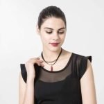 Punk Necklace Red Tassel Pendant Flannel Choker Fashion Clothing Accessories for Women - Image 2