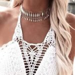 Women's Punk Metal Chain Geometric Copper Sequins Tassel Necklace - Image 3