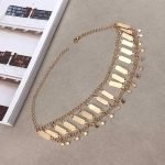 Women's Punk Metal Chain Geometric Copper Sequins Tassel Necklace - Image 5