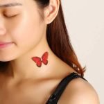 Colorful Elegant Choker Necklace Butterfly Rhinestone Invisible Necklace for Women - Image 2