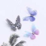 Colorful Elegant Choker Necklace Butterfly Rhinestone Invisible Necklace for Women - Image 3