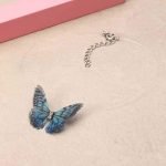 Colorful Elegant Choker Necklace Butterfly Rhinestone Invisible Necklace for Women - Image 4
