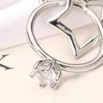 Platinum Plated Sweet Wedding Ring and Five-pointed Star Interlinked Pendant Necklace for Women - Image 4