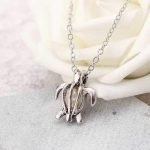 Retro Pearl Necklace Fashion Silver Color Hollow Openable Turtle Can Open Pendant Women Jewelry - Image 2