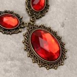 Vintage Lace Skull Head Choker Crystal Spider Web Necklace Halloween Party Accessories - Image 6