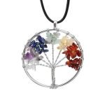 Trendy Multicolor Tree of Life Pendant Necklace Christmas Gift for Women - Image 3