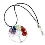 Trendy Multicolor Tree of Life Pendant Necklace Christmas Gift for Women - Image 4