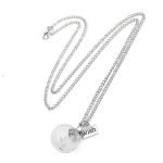 Vintage Alloy Glass Bottle Dandelion Letter Wish Necklace - Image 2