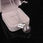 Vintage Alloy Glass Bottle Dandelion Letter Wish Necklace - Image 4