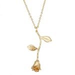 Women's Rose Flower Pendant Necklace Valentine's Day Gift - Image 2