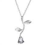 Women's Rose Flower Pendant Necklace Valentine's Day Gift - Image 3