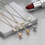 Women's Rose Flower Pendant Necklace Valentine's Day Gift - Image 4