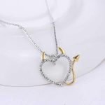 Sweet Couple Devil Love Necklace Crystal Pendants Jewelry - Image 2