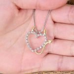 Sweet Couple Devil Love Necklace Crystal Pendants Jewelry - Image 3