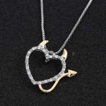 Sweet Couple Devil Love Necklace Crystal Pendants Jewelry - Image 4
