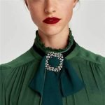Choker Chiffon Bow Decorative Necklace Shirt Outside Collar - Image 5