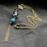 Trendy Tassel Zinc Alloy Resin Beads Long Sweater Necklace - Image 4