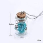 Fashion Glass Tiny Wishing Bottle Charm Necklace - Image 5