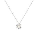 Fashion Silver Gold Sun Flower Pendant Necklace for Women - Image 2
