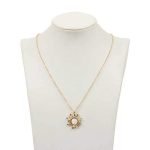 Fashion Silver Gold Sun Flower Pendant Necklace for Women - Image 3