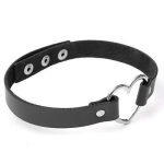 Punk Heart Button Leather Choker Collar Necklace Handmade Jewelry for Women - Image 6