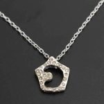 Silver Full Rhinestone Hollow Star Moon Pendant Necklace For Women - Image 2